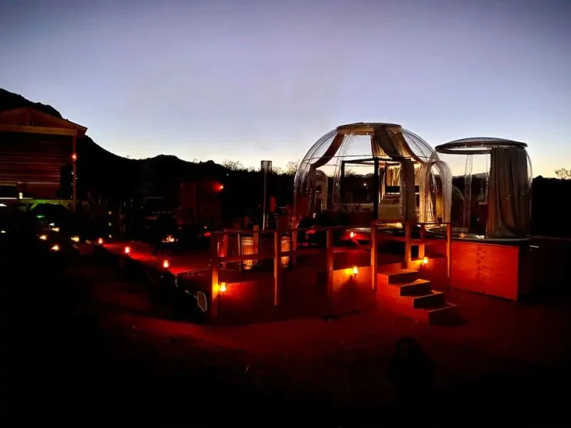 glamping domes airbnb case