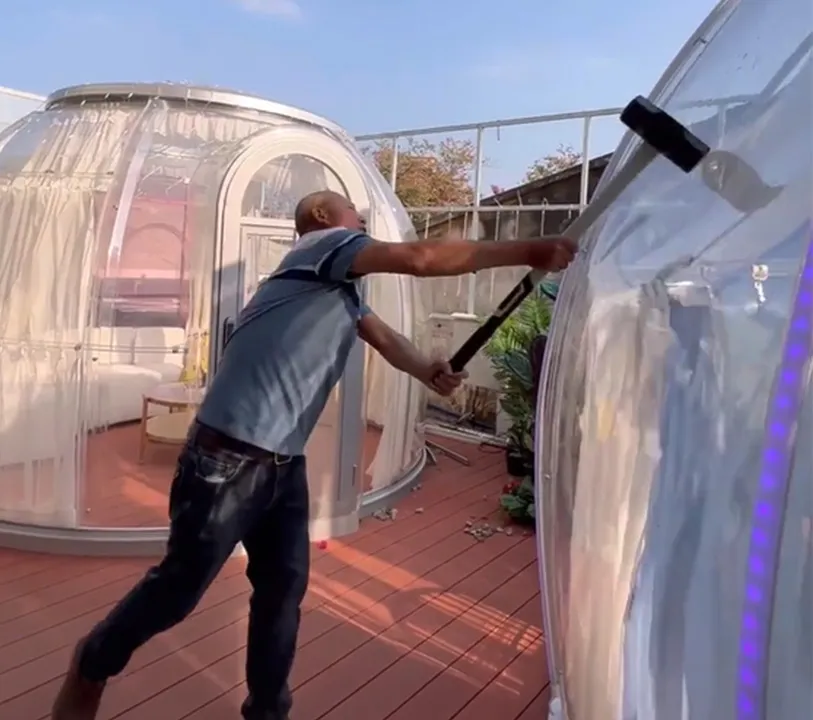 cloudtopdome glamping dome strong but lightweight