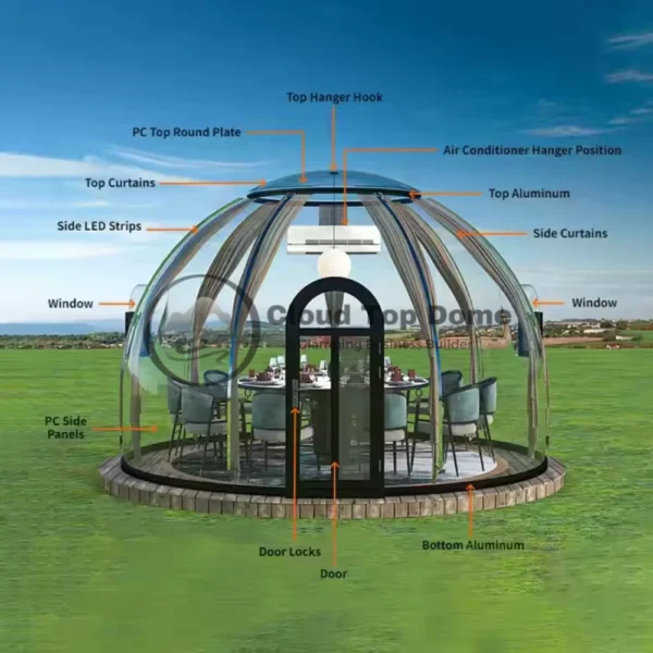 13 ft Clear dome Portable Pod 4.0m - Image 3